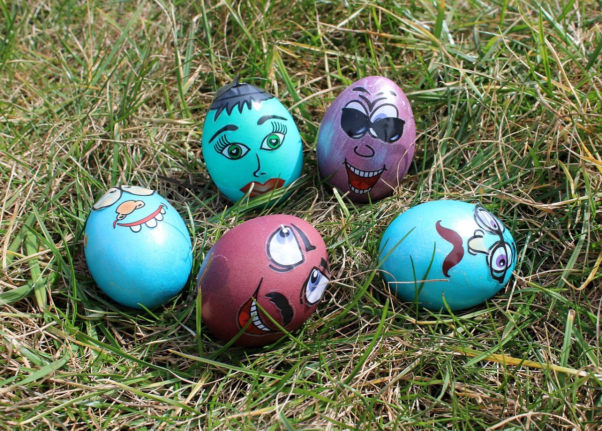 复活节、草坪、复活节彩蛋免费图片