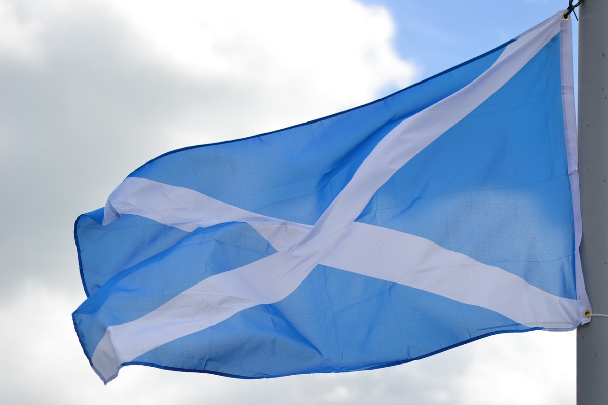 国旗,苏格兰,蓝色