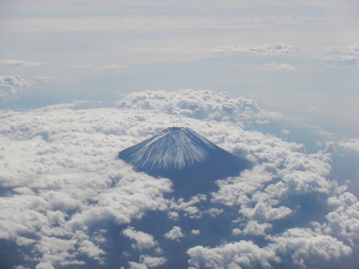 富士山、海的云、富士免费图片