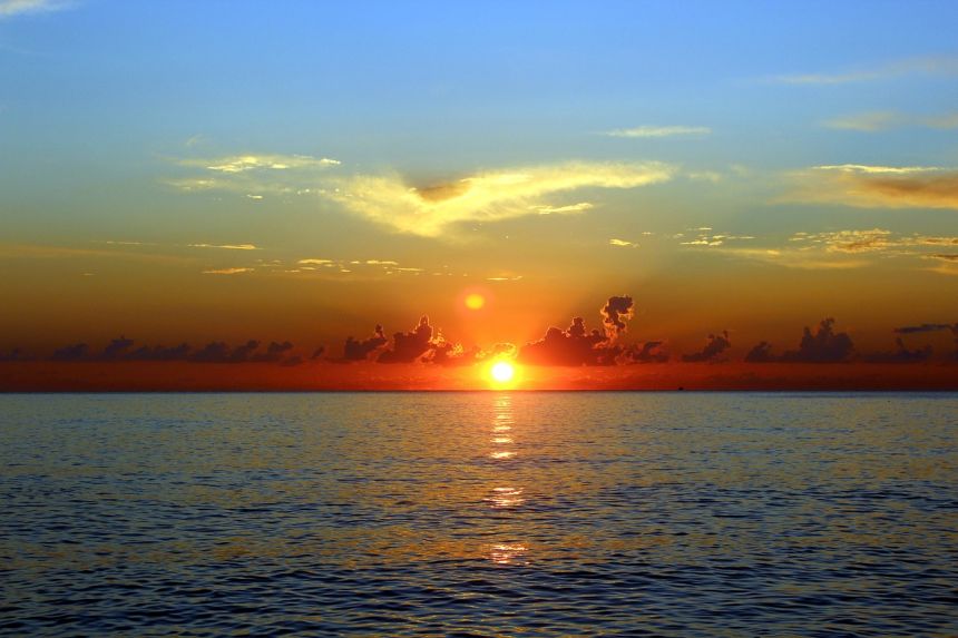 日落,黎明,太阳