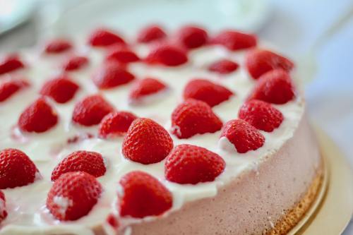 草莓、蛋糕、甜