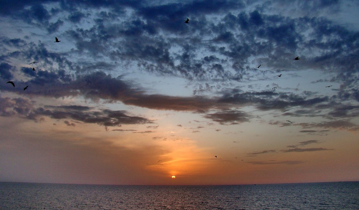 日落、海洋、大西洋免费图片