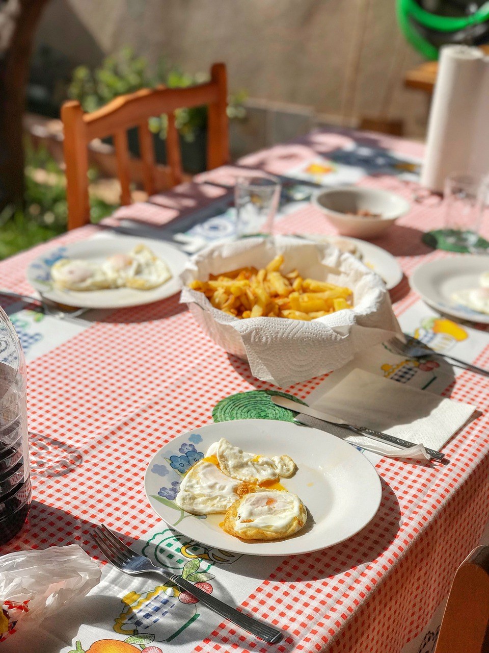 早餐、鸡蛋、马铃薯免费图片