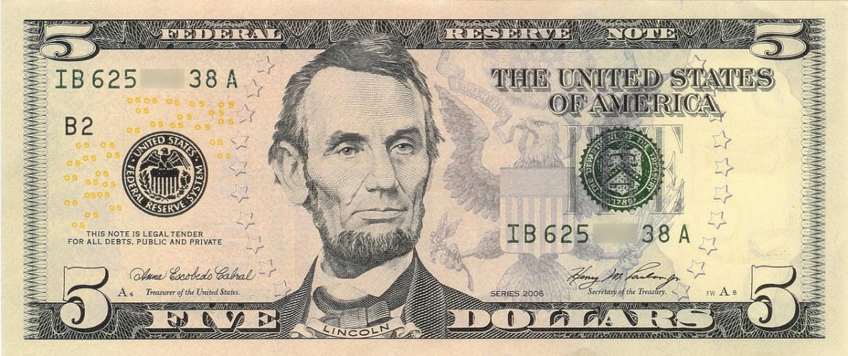 美元、钞票、亚伯拉罕、·、林肯免费图片
