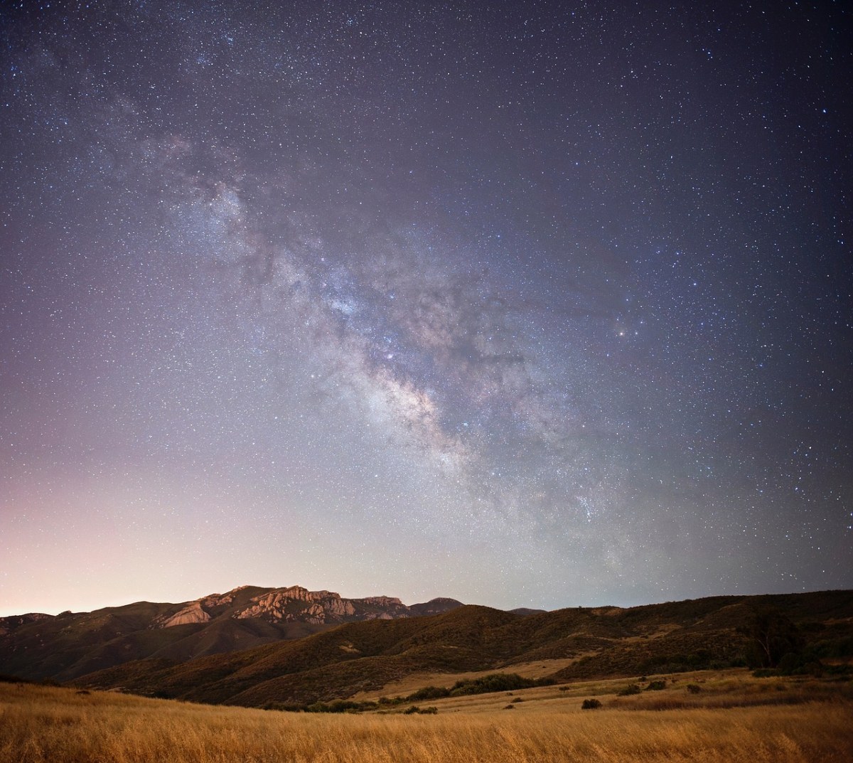夜晚的天空、银河、星星免费图片