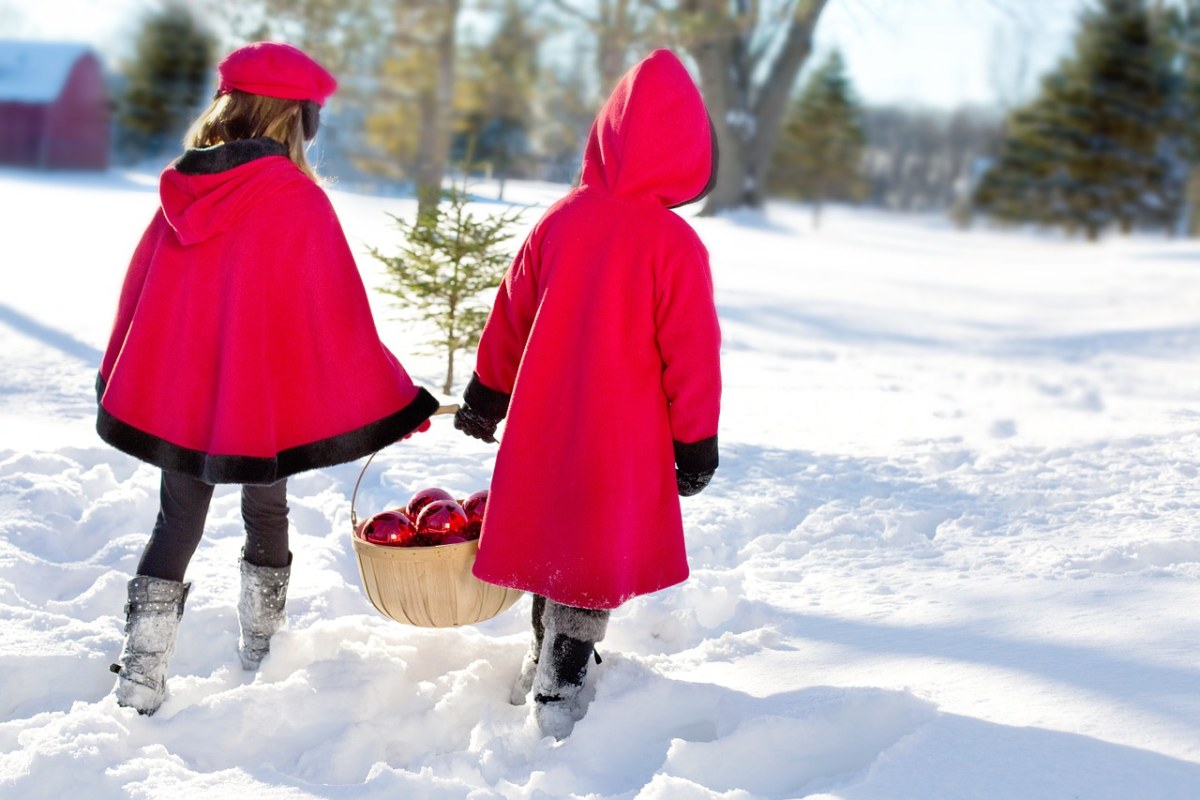 圣诞女孩、女孩、雪免费图片