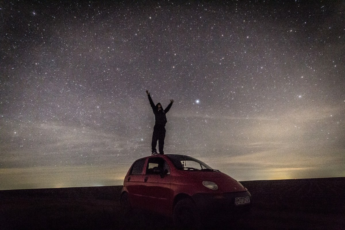 男孩、星星、汽车免费图片