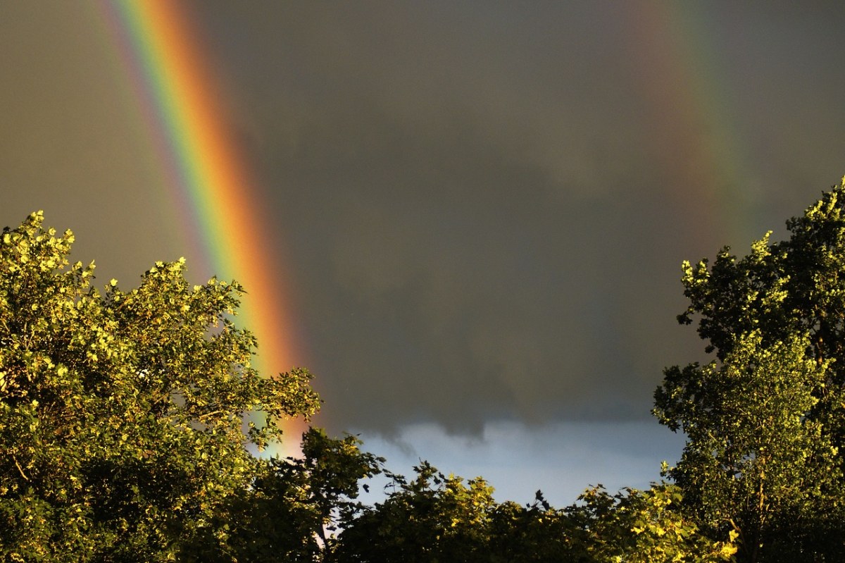彩虹、雨、频谱免费图片