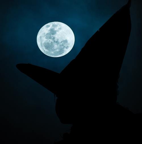 巫婆、黑、月亮