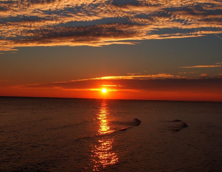 日落,太阳,天空