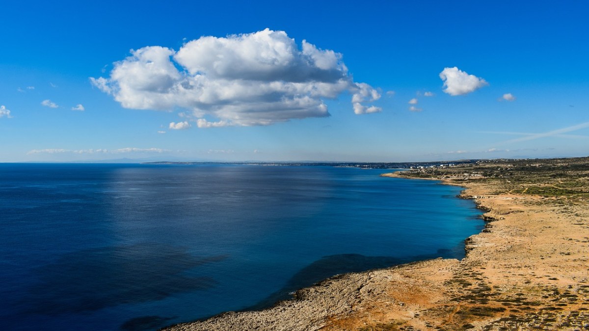 海,地平线,无限大的蓝色