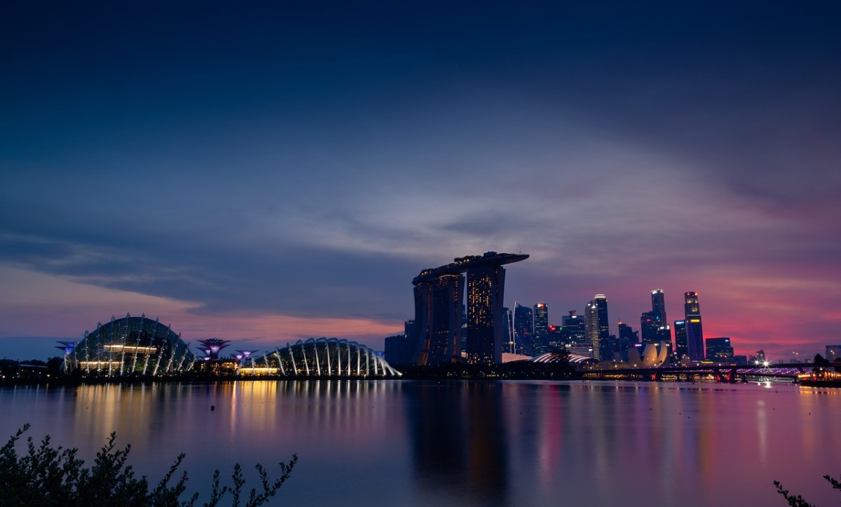 新加坡、天际线、日落免费图片