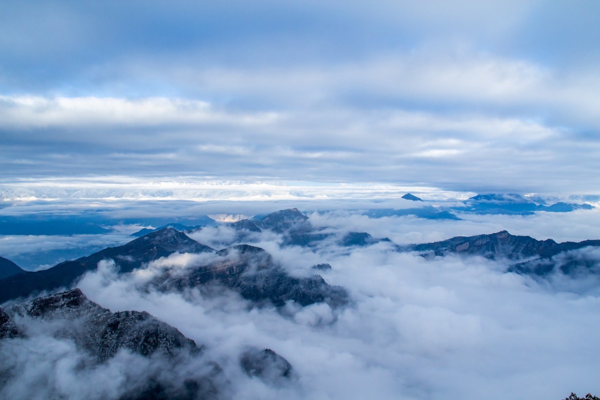 云海、风景、山脉免费图片