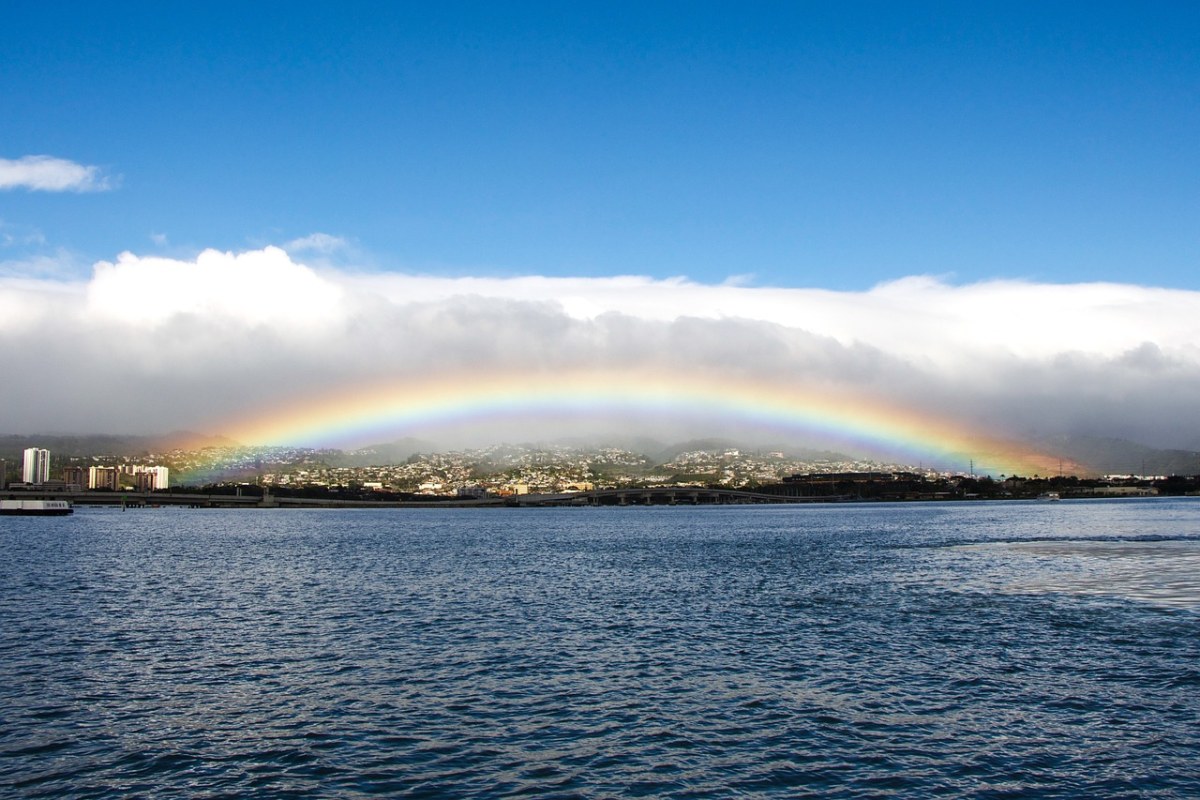 檀香山、瓦胡岛、彩虹免费图片