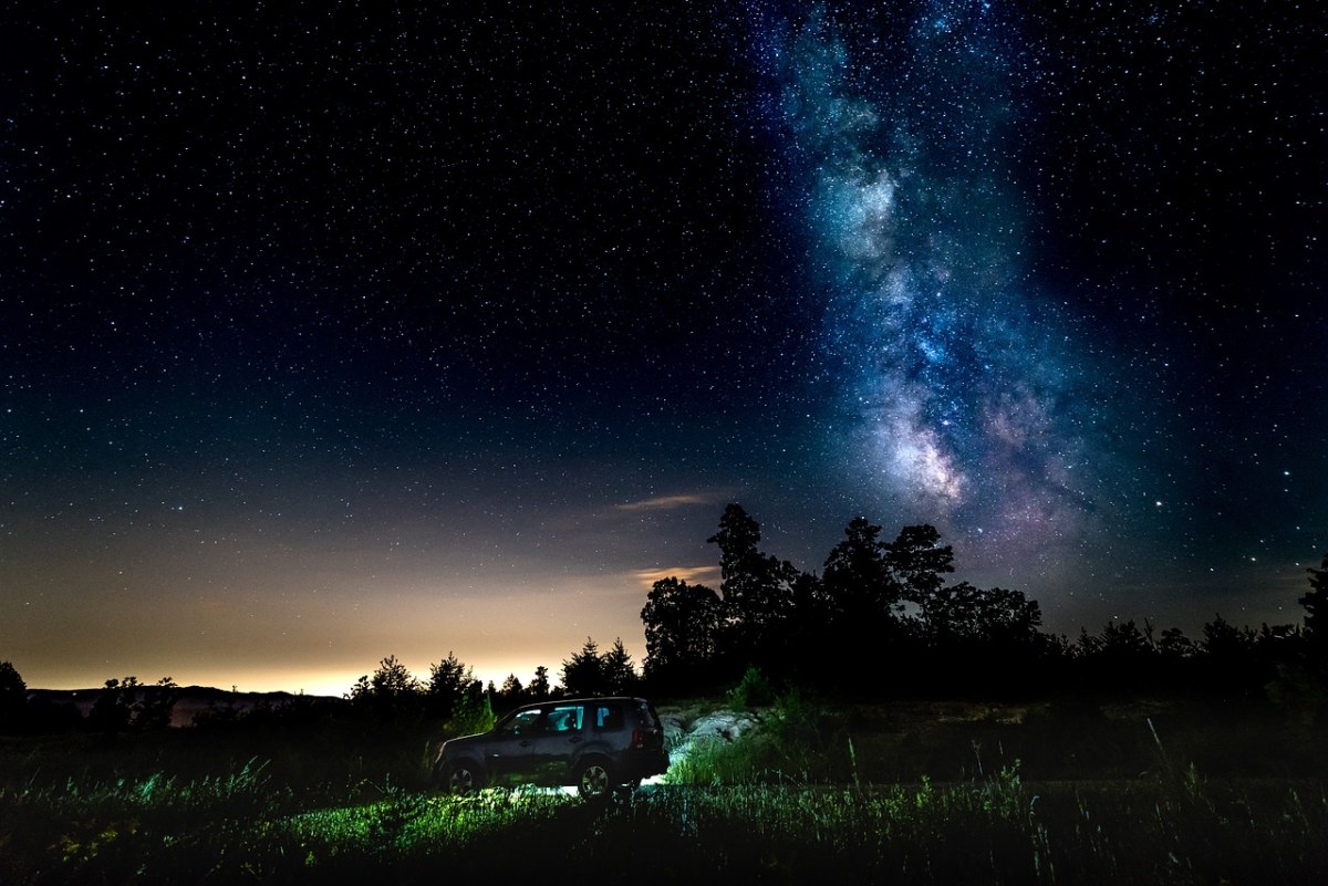 夜、明星、天空免费图片