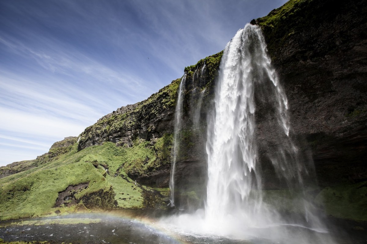 塞里雅兰瀑布、大瀑布、冰岛免费图片