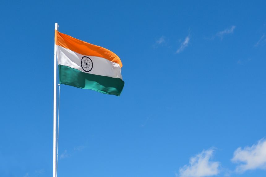 印度六星红旗图片