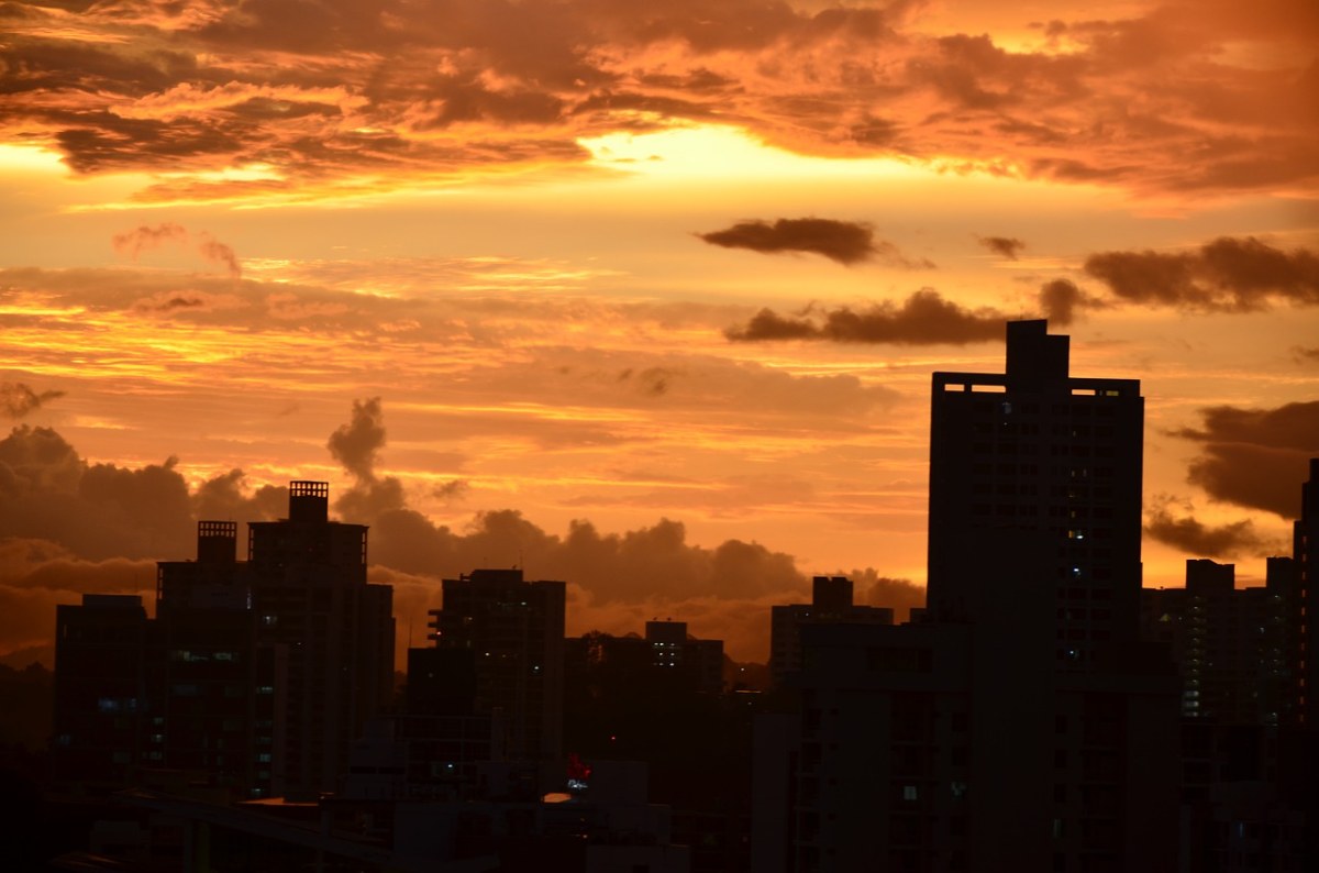 日落、巴拿马、云免费图片