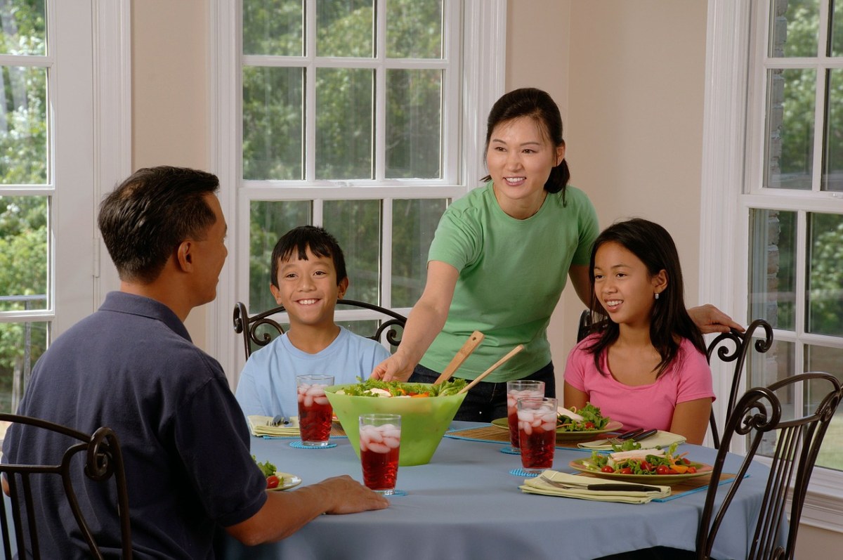 家庭饮食桌子、餐饮、父母免费图片
