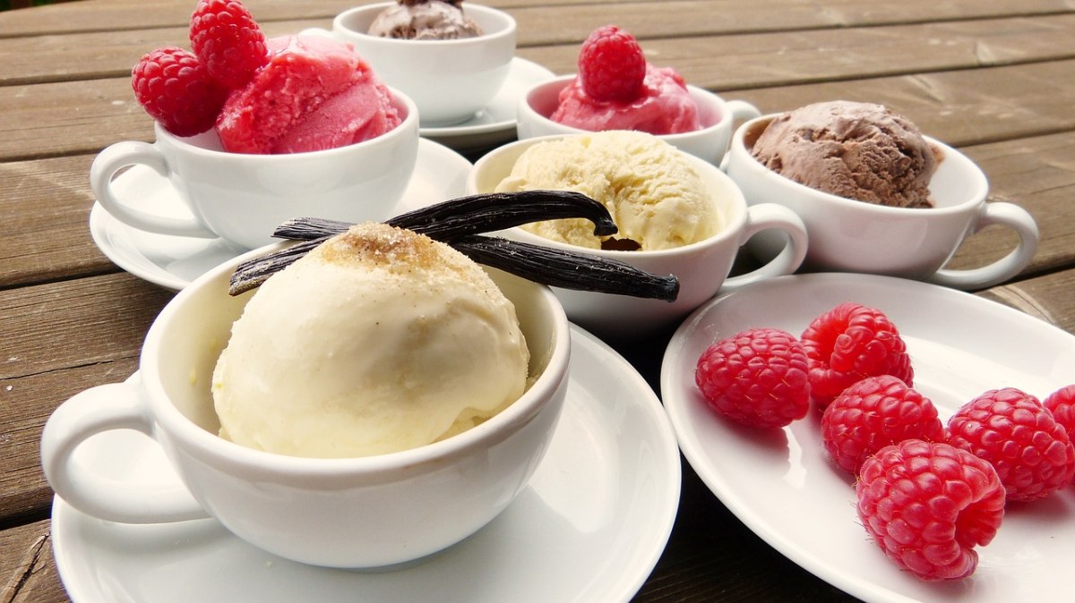 冰、冰淇淋、山莓免费图片