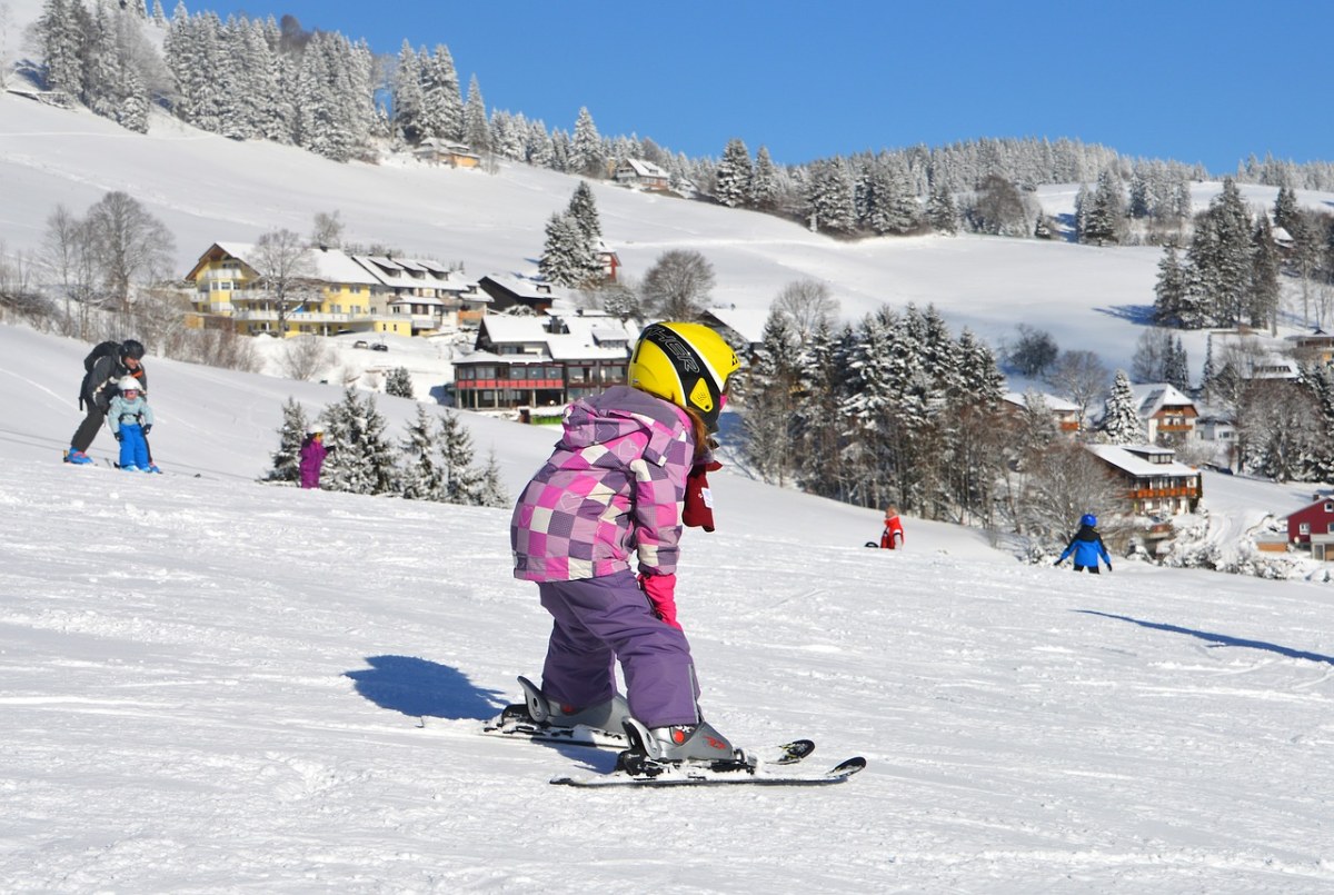 儿童、出发、滑雪经验教训免费图片