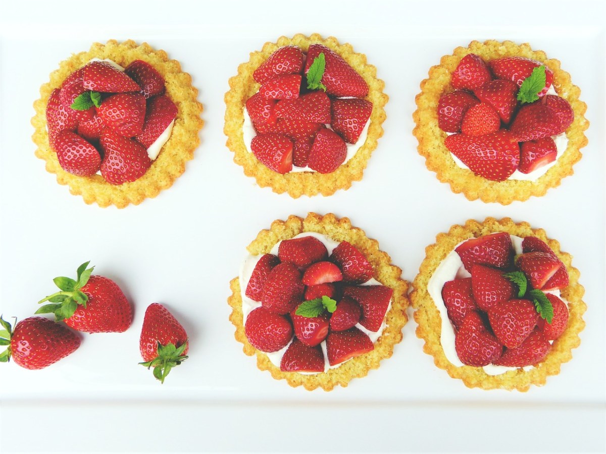 草莓蛋糕、草莓、面团免费图片