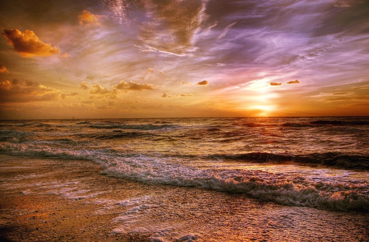 海上的黄昏日落免费图片