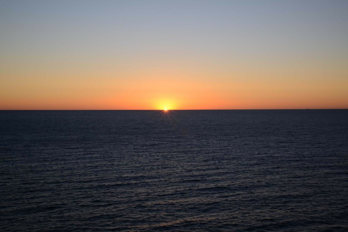 日出、无云、海洋免费图片