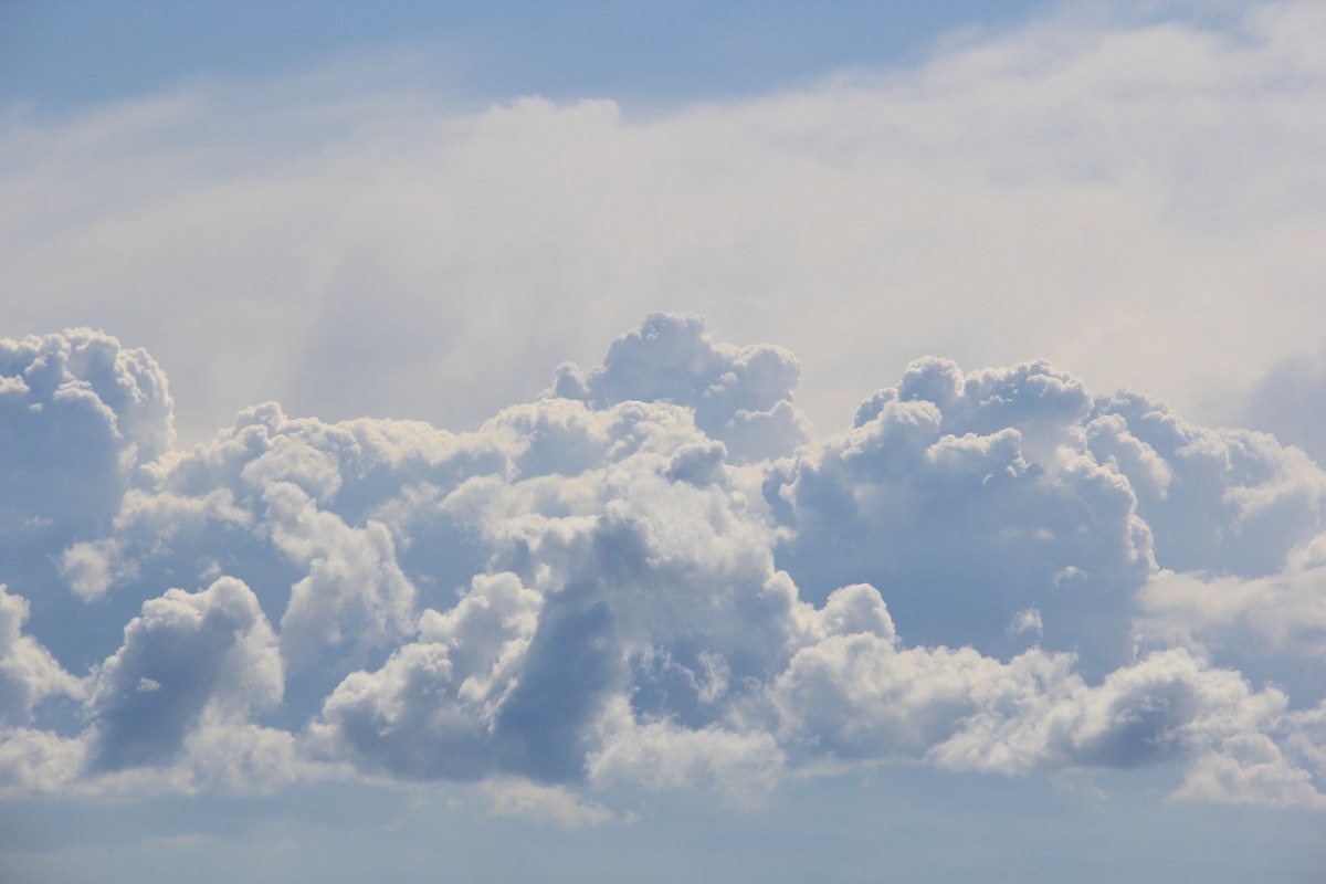 雲,天空,藍色的天空的雲彩