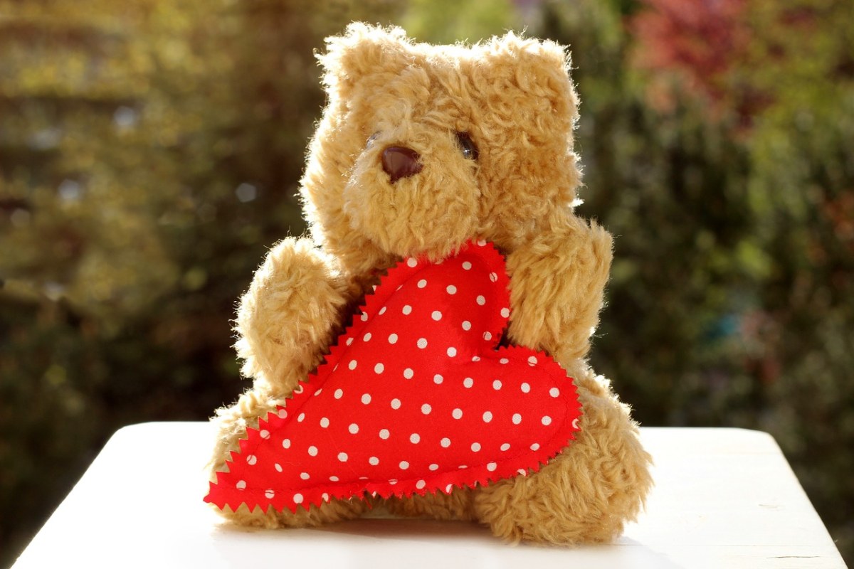 泰迪熊、心脏、爱情免费图片
