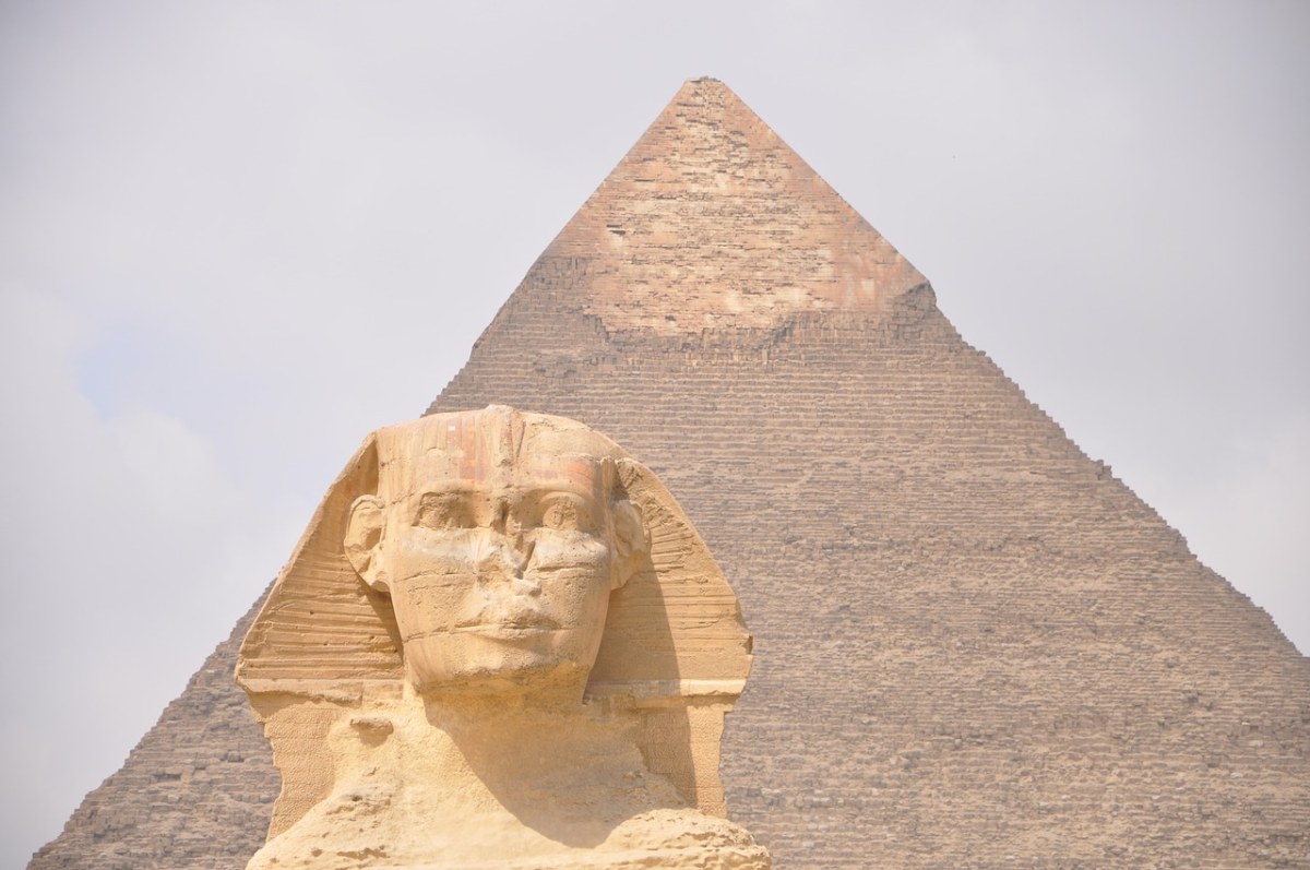 埃及、人头狮身、金字塔免费图片