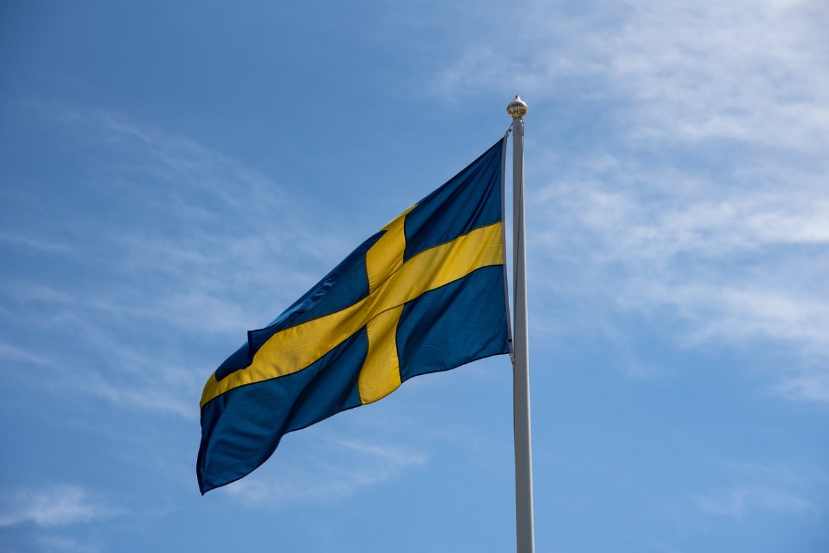 瑞典国旗,瑞典,蓝色和黄色