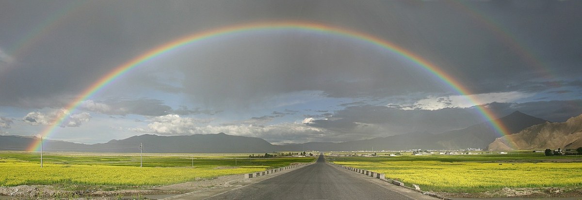 中国、西藏、彩虹免费图片