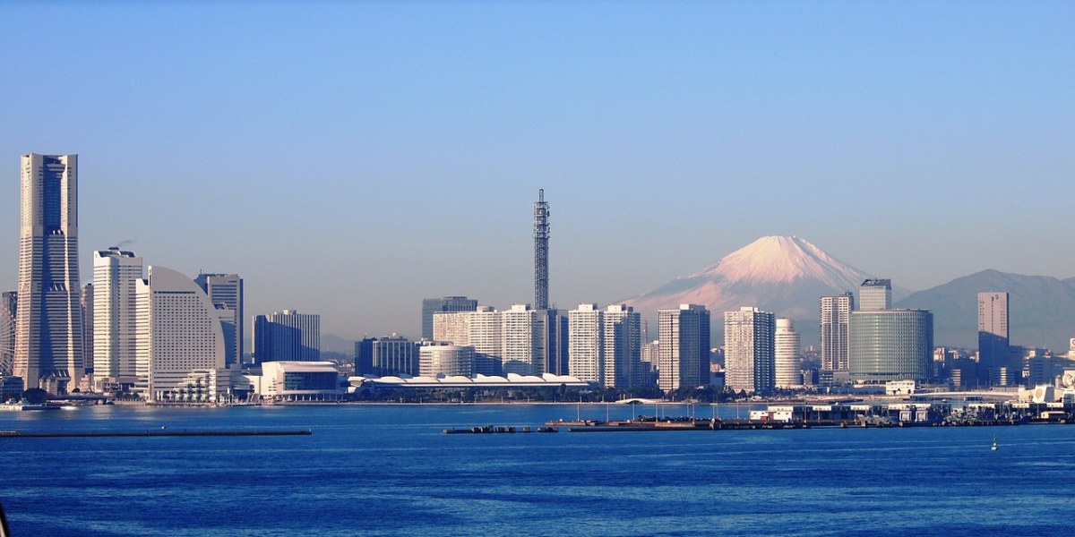 富士山、横滨、海湾大桥免费图片