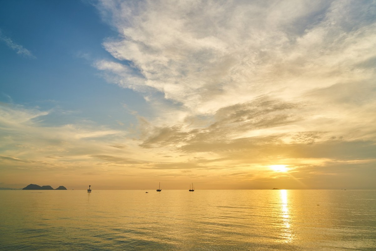 海上日出阳光免费图片
