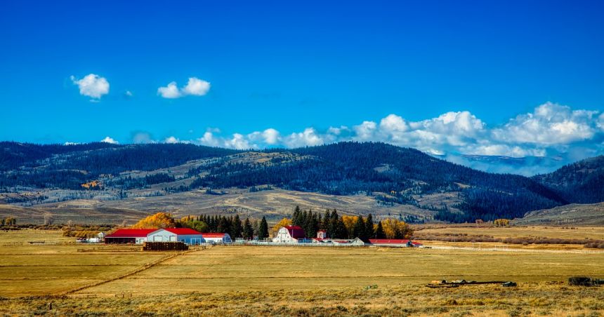 怀俄明州,美国,牧场