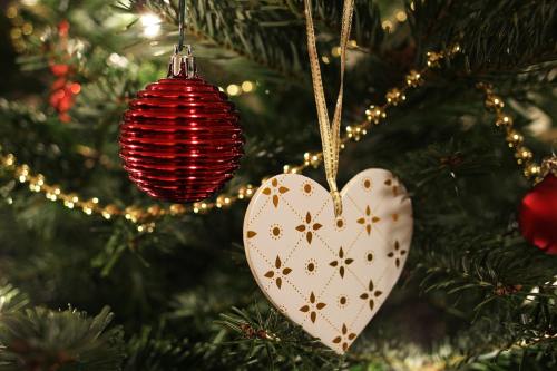 树装饰、圣诞饰品、心脏
