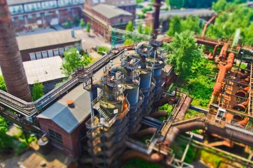 架构、钢厂、厂区建设