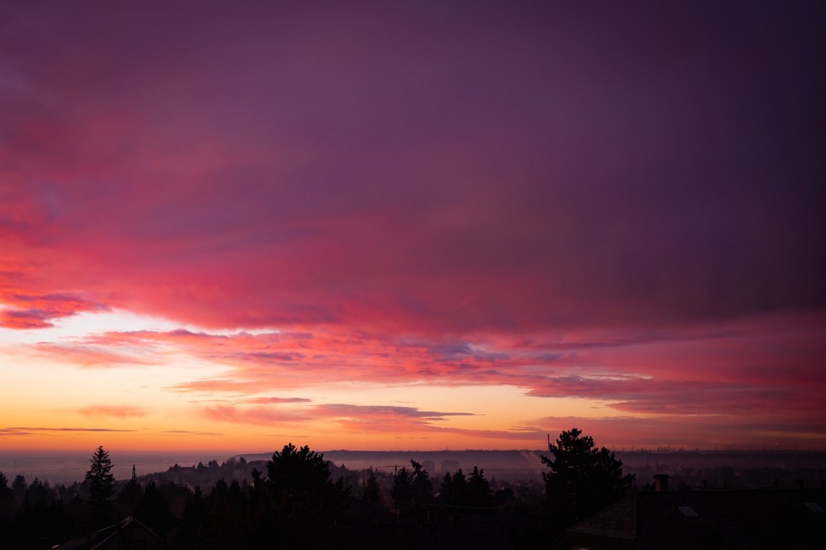 日出,太阳,紫色