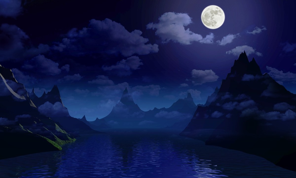 夜、月亮、光免费图片