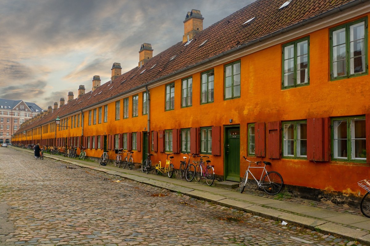 自行车、老房子、哥本哈根免费图片