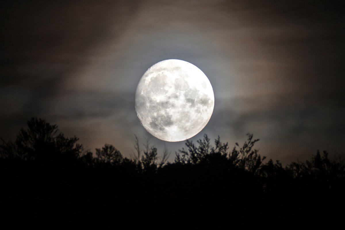 月球、满月、月光免费图片