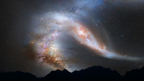仙女座星系、银河、碰撞