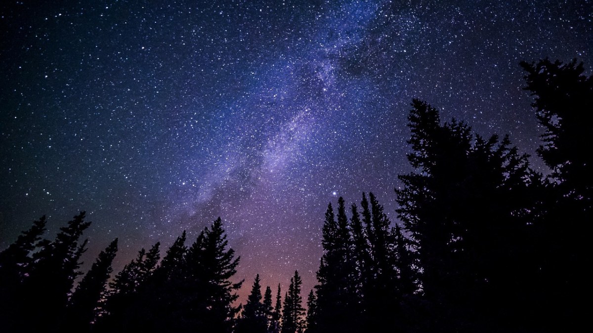 银河、夜、天空免费图片