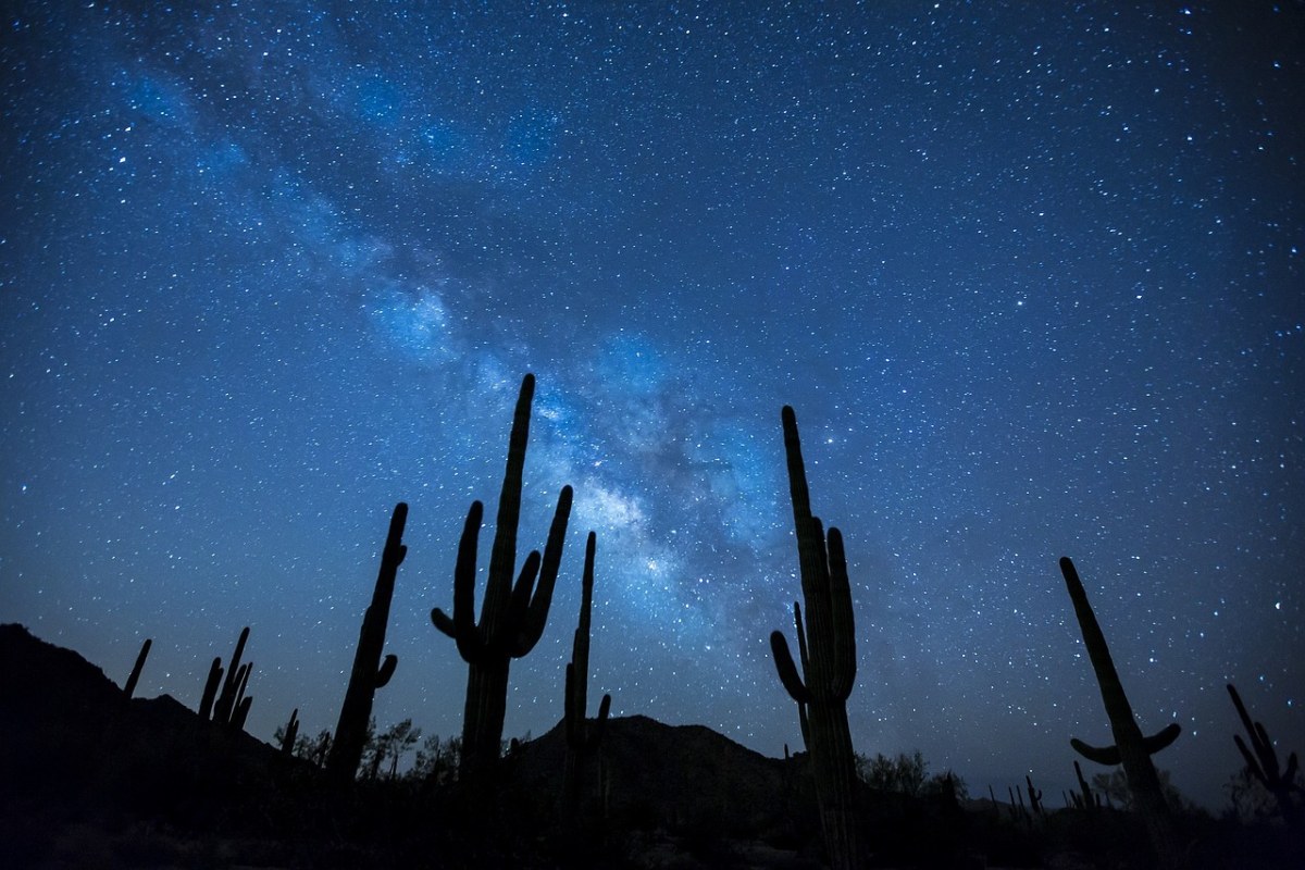 银河、星星、夜免费图片