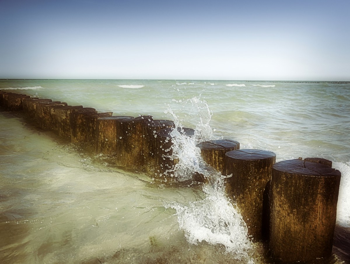 防波堤,波,波浪运动