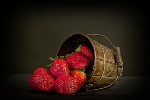 水果、草莓、红色