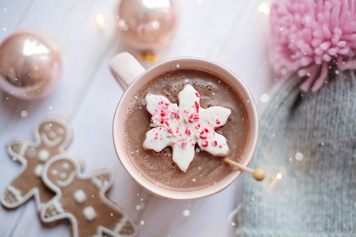 粉红色、圣诞节、热巧克力免费图片