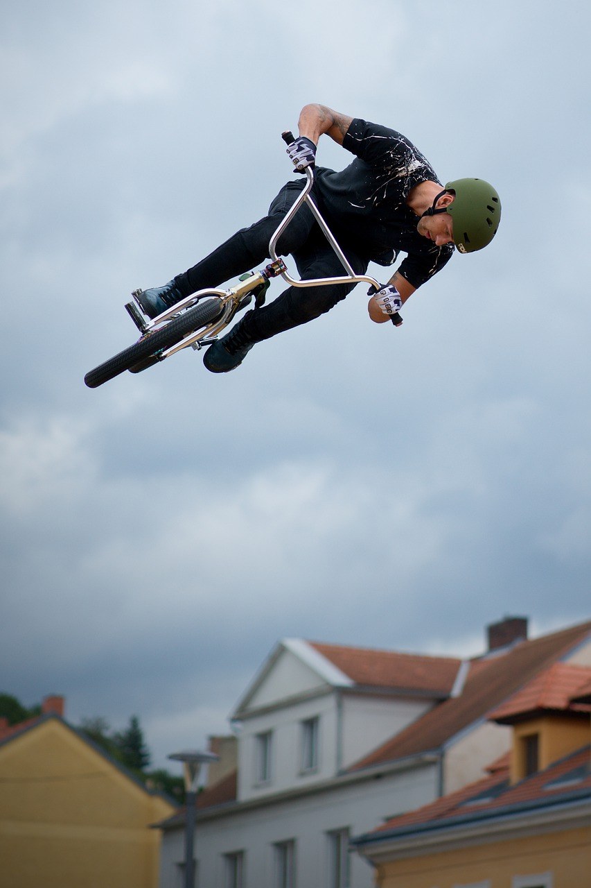 跳,小轮车,自由式