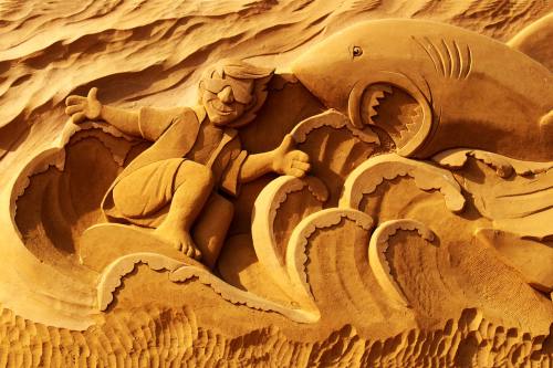 沙雕塑、沙子、艺术